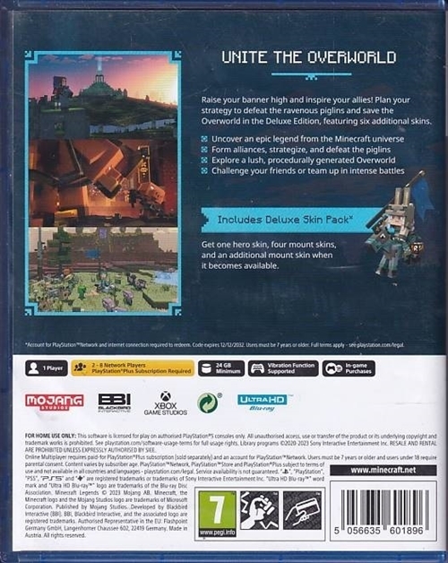 Minecraft Legends Deluxe Edition - PS5 (B-Grade) (Genbrug)